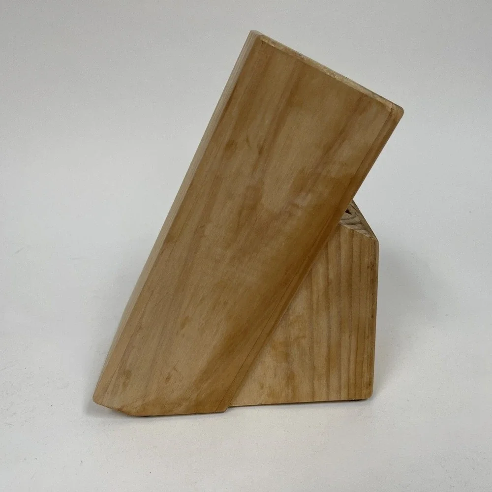 Wooden Knife Block 7 Slots 4 1/8